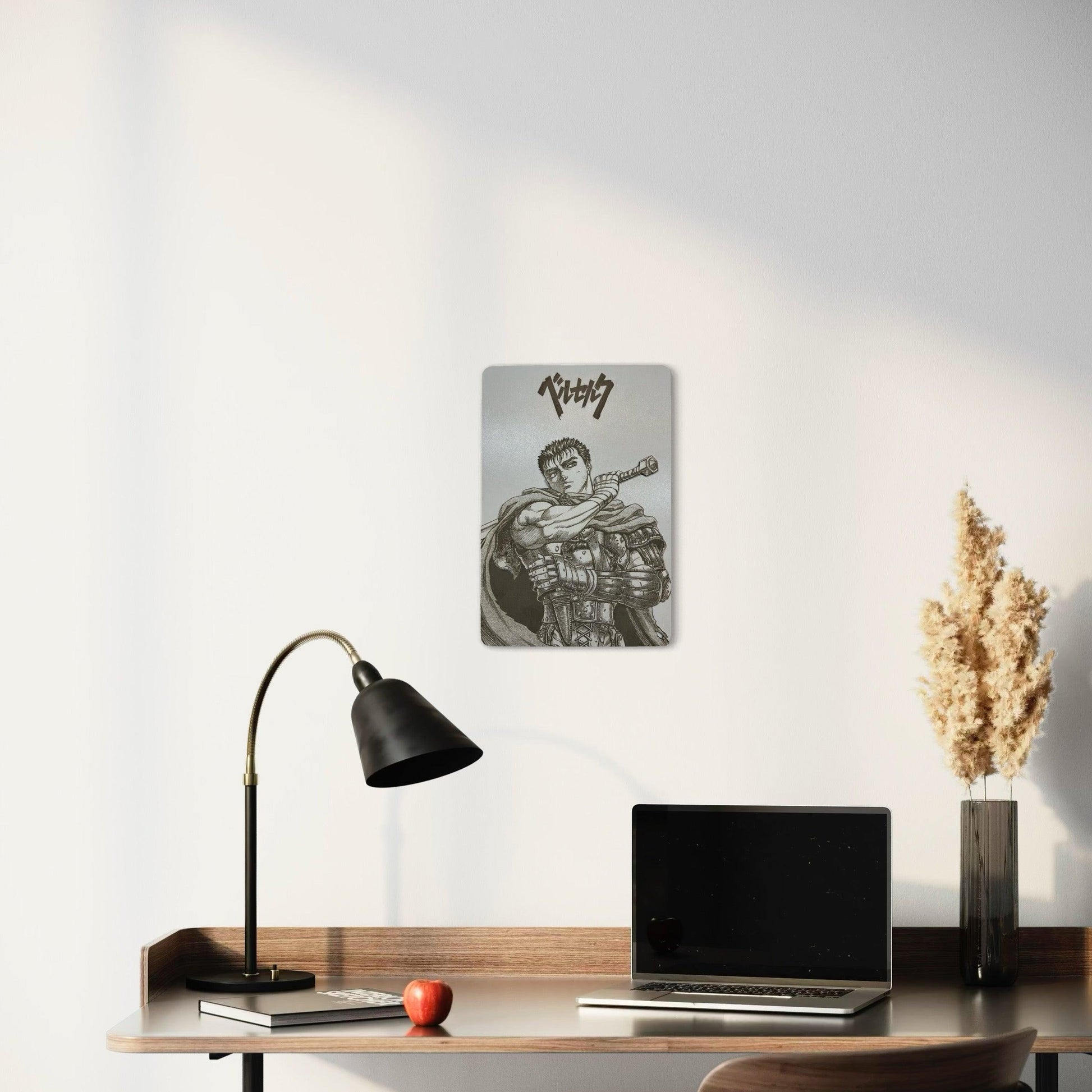 Poster BERSERK Guts sur mure blanc