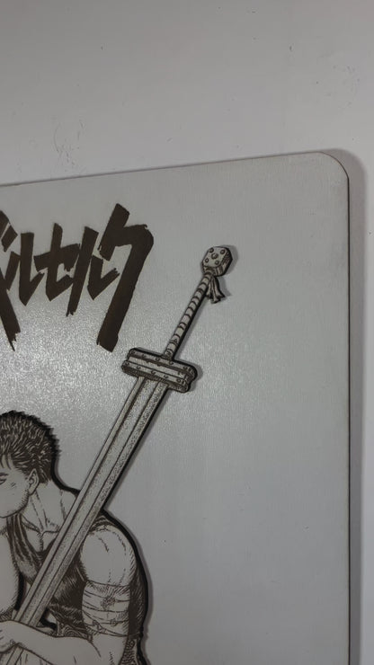 vidéo du Poster BERSERK Guts avec son équipement